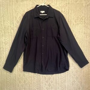 GAP Men's Chamois Button Up Shirt Sz XL Navy Blue Soft Overshirt